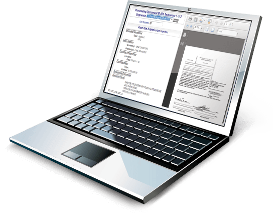 LandLink Document entry application screen shot